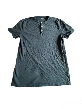 Goodfellow & Co Black Short-Sleeve Henley